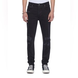 ksubi. Chitch Slim Fit Distressed Denim. Boneyard Black. Size 33.